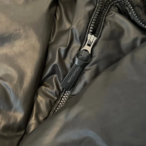 SOLD:Mackage Women's Down Kay Knit Collar Puffer Jacket - Black, S - Picture 3 of 13